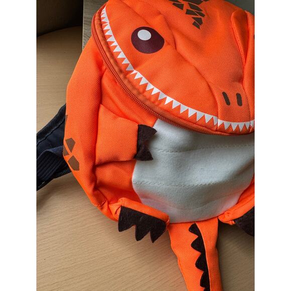 Kids Dinosaur Backpack – Orange with 3D Tail & Spikes - Picture 3 of 7